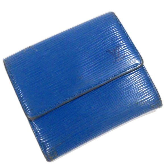 Louis Vuitton Royal Blue Epi Leather Trifold WalletVintage Compact 4.25"x4"